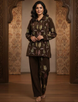 Cord Set with Heavy Embroidery